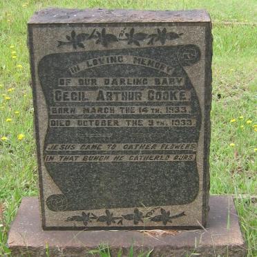 COOKE Cecil Arthur 1933-1933