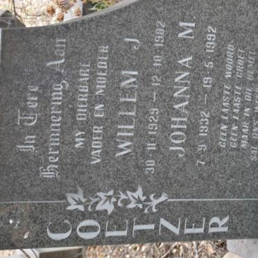 COETZER Willem J. 1929-1982 &amp; Johanna M. 1932-1992