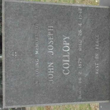COLLOPY John Joseph 1879-1942