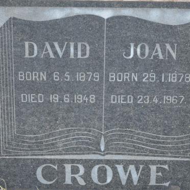 CROWE David 1879-1948 &amp;  Joan 1878-1967