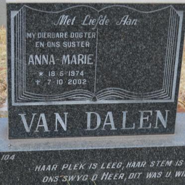DALEN Anna-Marie, van 1974-2002