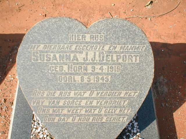 DELPORT Susanna J.J. nee HORN 1919-1945