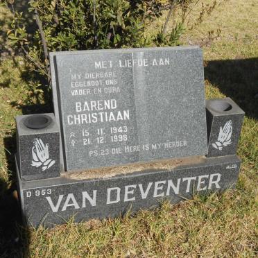 DEVENTER Barend Christiaan, van 1943-1998