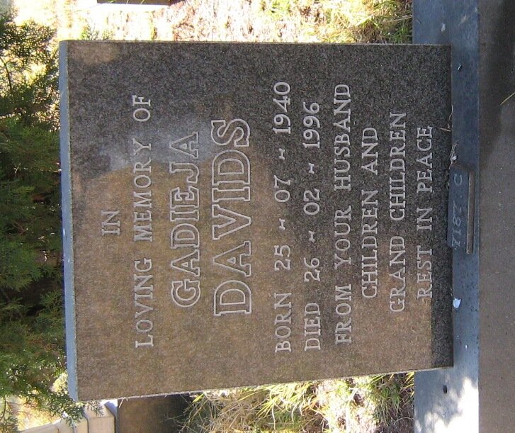 DAVIDS Gadieja 1940-1996