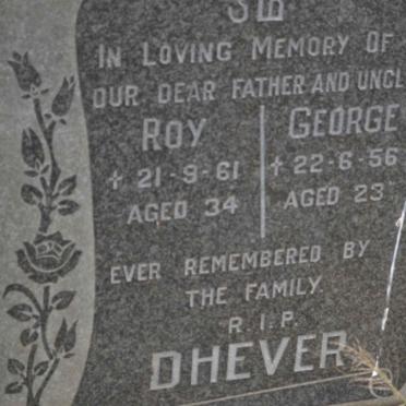 DHEVER Roy -1961 :: DHEVER George -1956