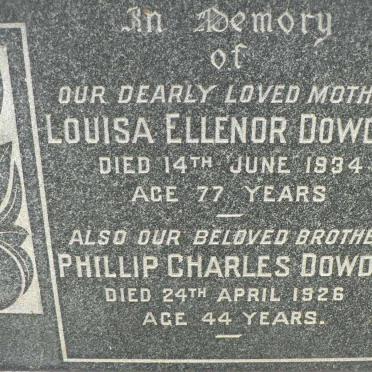 DOWDLE Louisa Ellenor -1934 :: DOWDLE Phillip Charles -1296