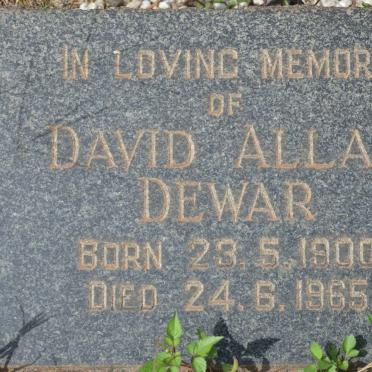 DEWAR David Allan 1900-1965