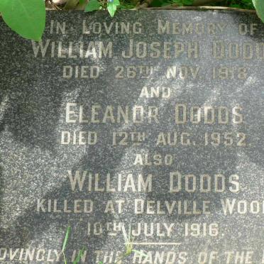 DODDS William Joseph -1918 &amp; Eleanor -1952 :: DODDS William -1916