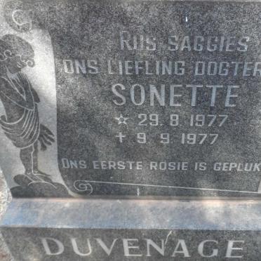 DUVENHAGE Sonette 1977-1977