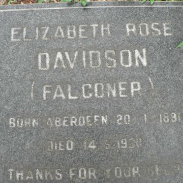 DAVIDSON Elizabeth Rose nee FALCONER 1891-1930