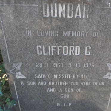 DUNBAR Clifford G. 1960-1976