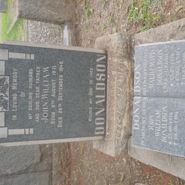 DONALDSON John William 1871-1948 :: DONALDSON John William 1916-1996 &amp; Maud GEDDES 1916-1996