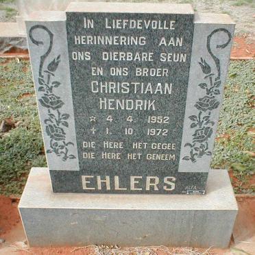 EHLERS Christiaan Hendrik 1952-1972