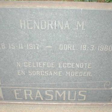 ERASMUS Hendrina M. 1917-1960