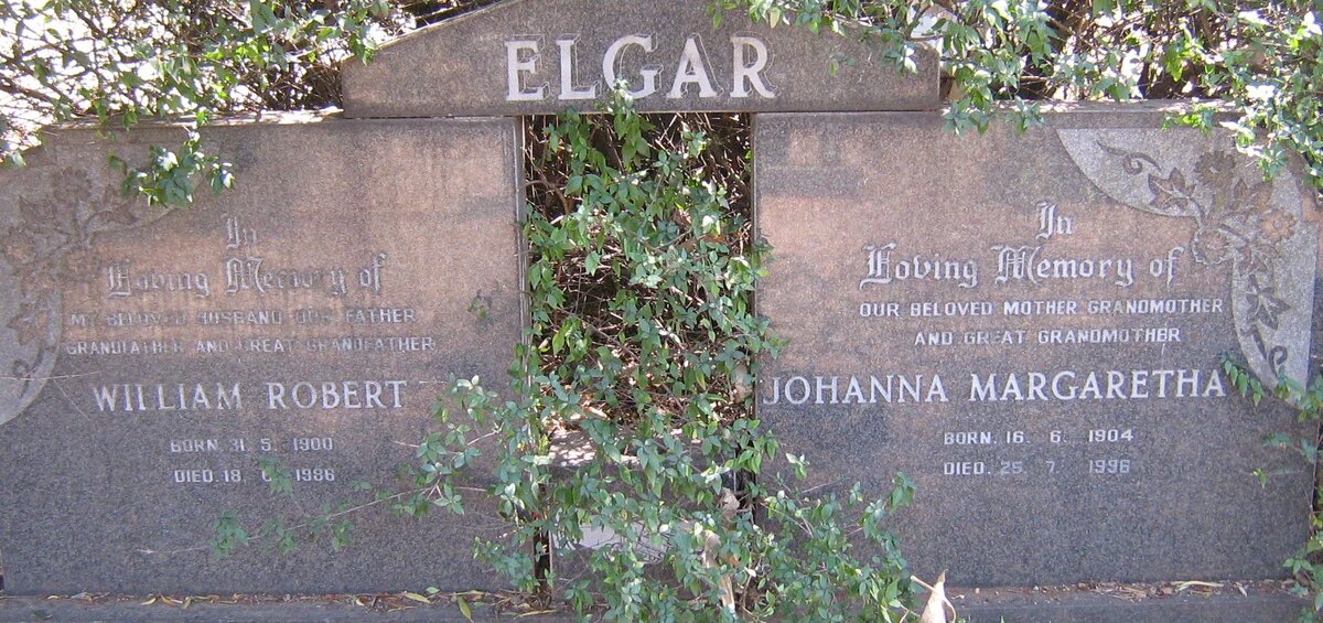 ELGAR William Robert 1900-1986 &amp; JOHANNA Margaretha 1904-1996