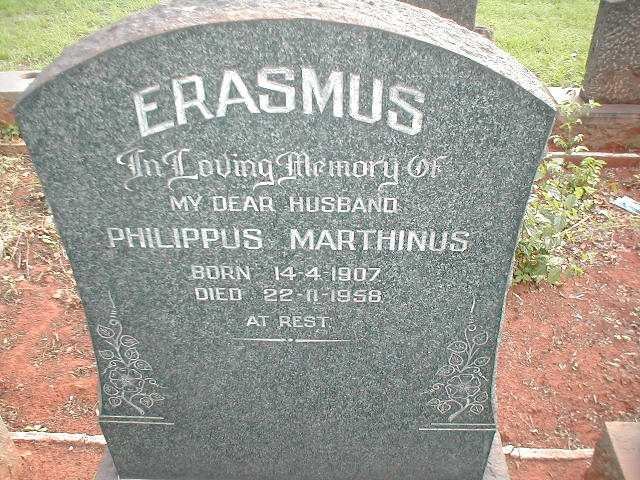 ERASMUS Philippus Marthinus 1907-1958