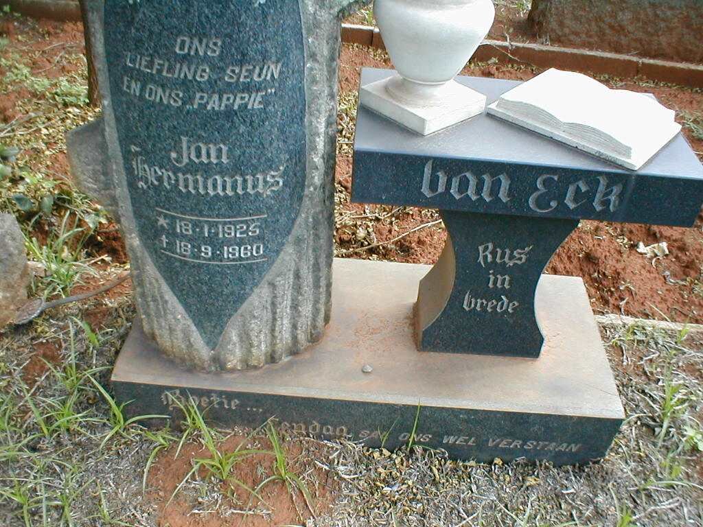 ECK Jan Hermanus, van 1925-1960