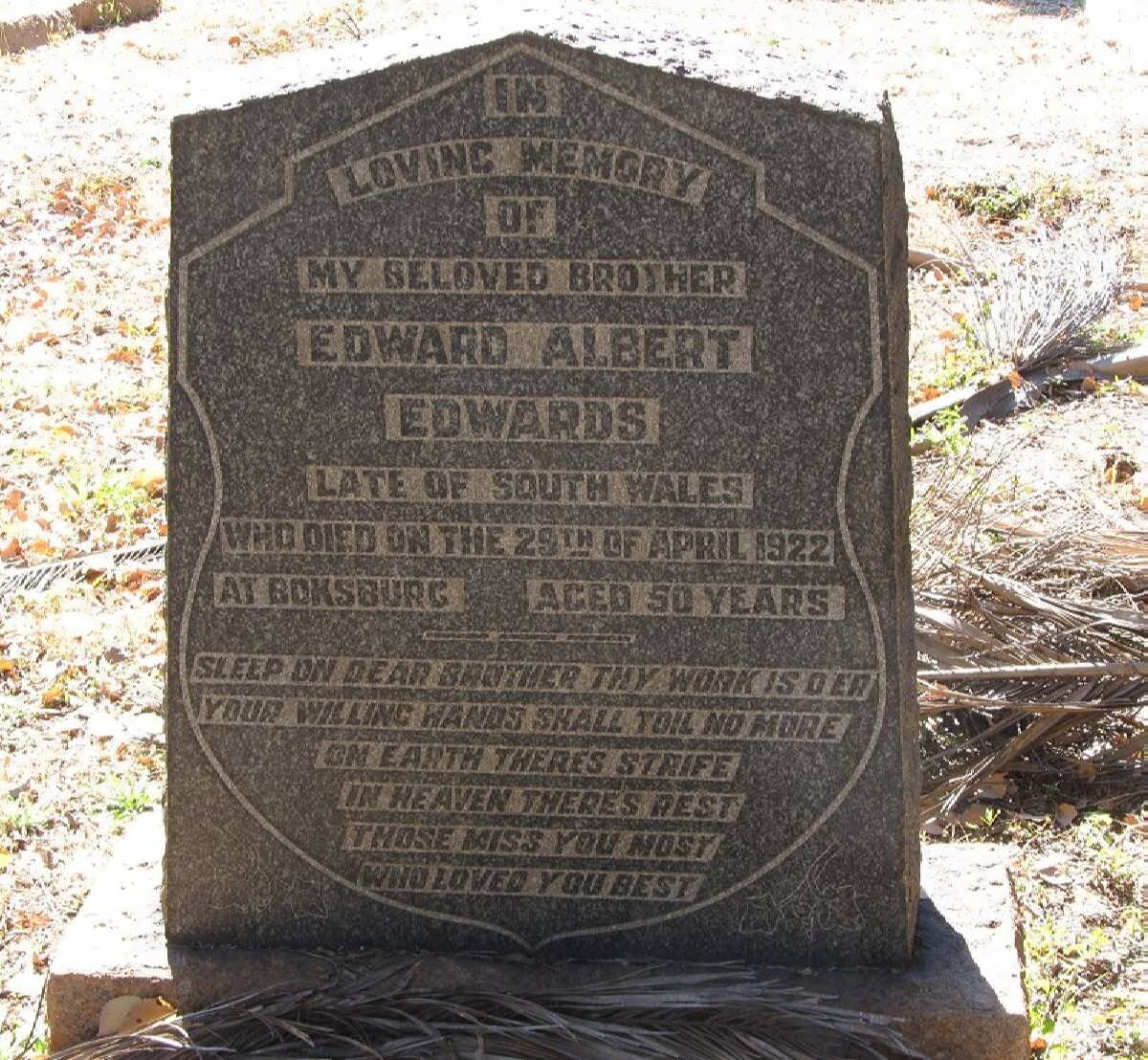 EDWARDS Edward Albert -1922