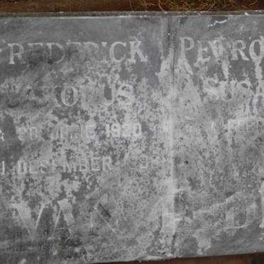 EEDEN Frederick Jakobus, van 1920-1998 &amp; Petronella Susanna 1912-