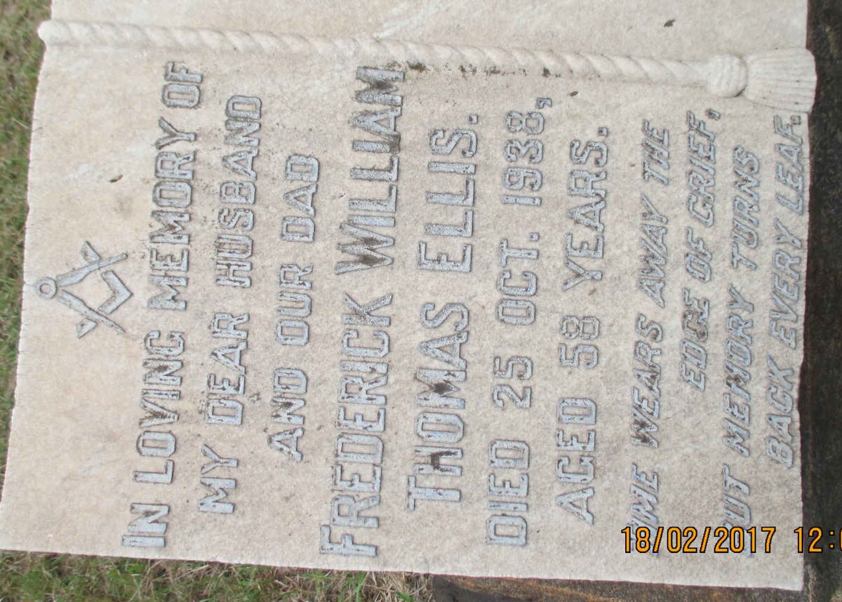 ELLIS Frederick William Thomas -1938