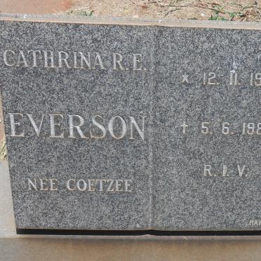 EVERSON Cathrina R.E. nee COETZEE 1912-1984