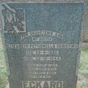 ECKARD Elizabeth Petronella Christina 1922-1944