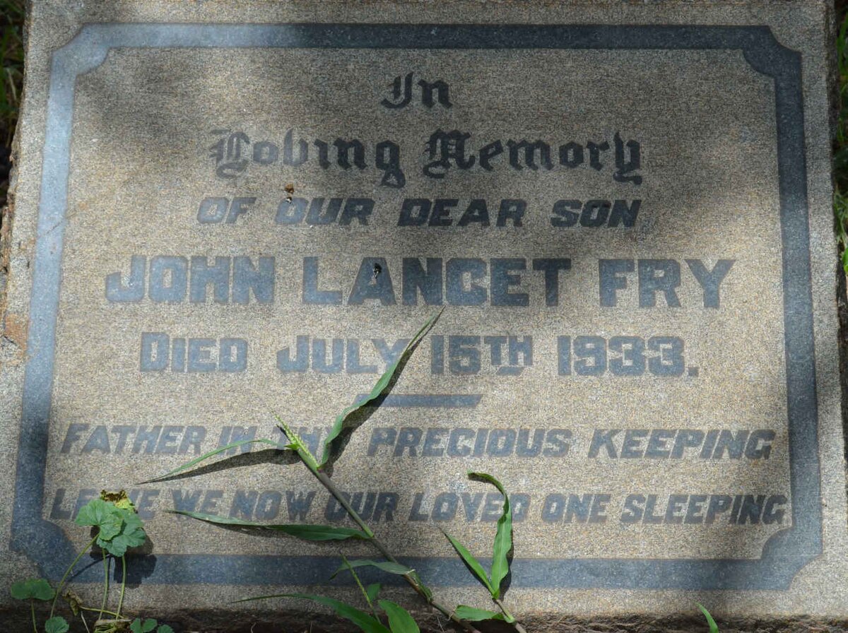 FRY John Lancet -1933