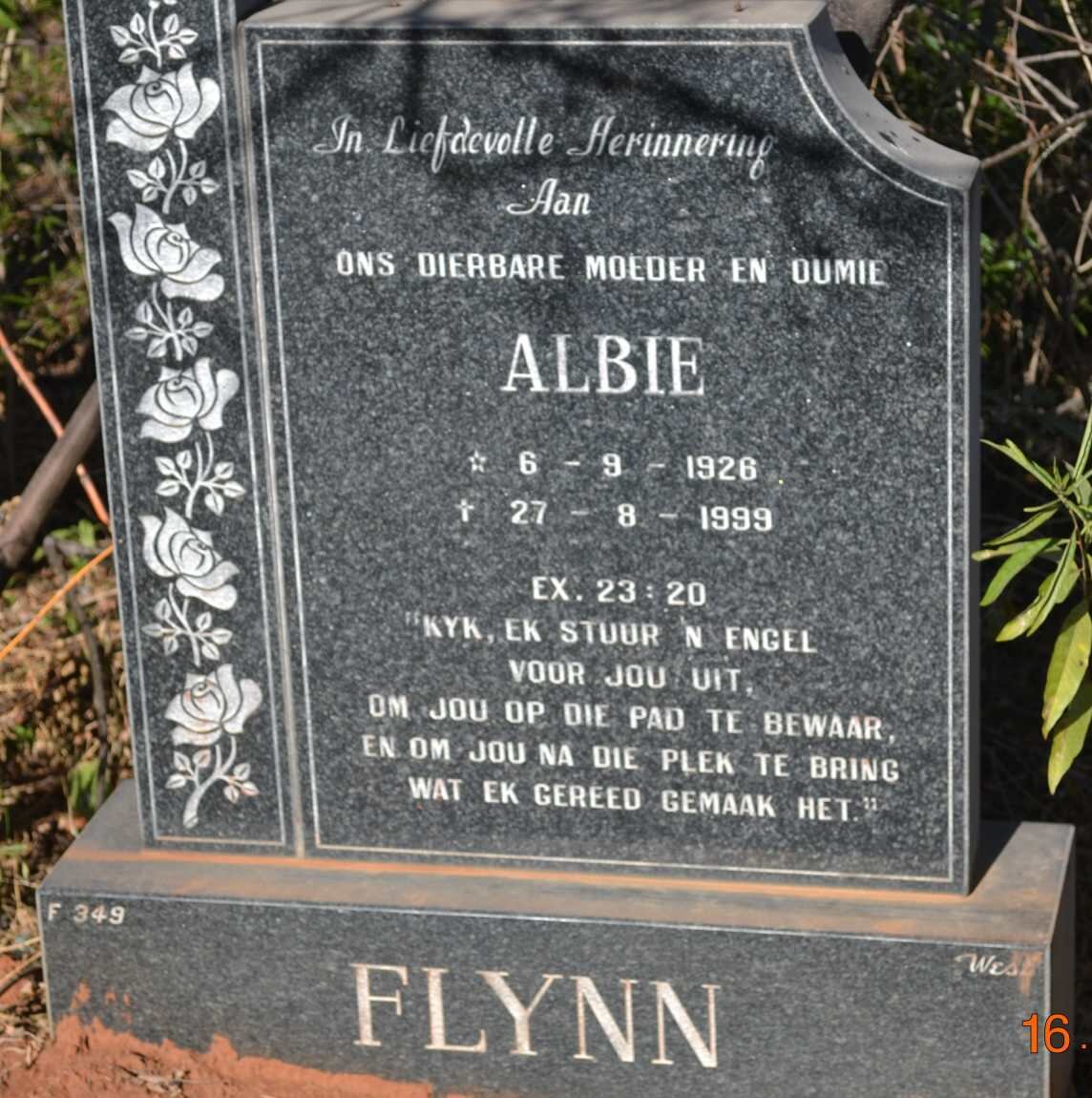 FLYNN Albie 1926-1999