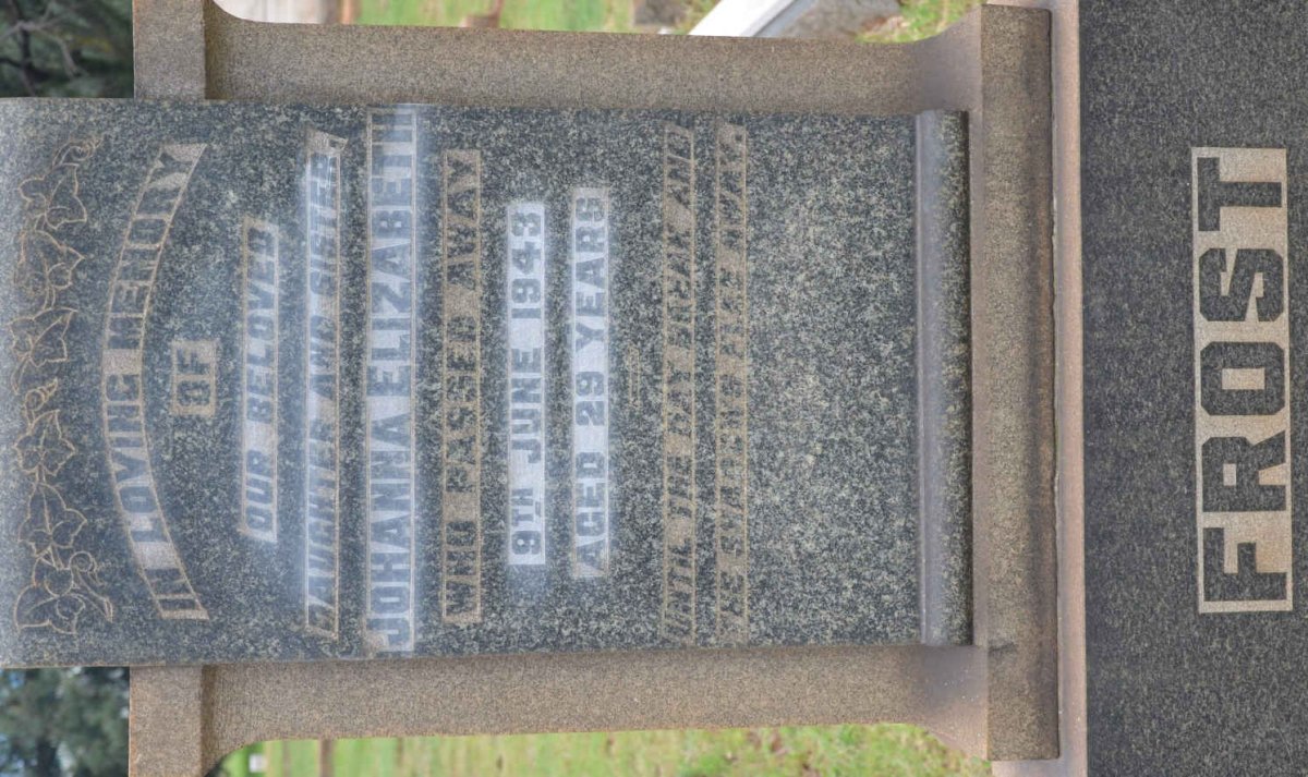 FROST Johanna Elizabeth -1943