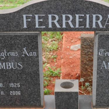 FERREIRA Columbus 1925-2006 &amp; Anna Elizabeth DEKKER 1932-1999