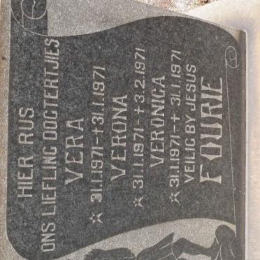 FOURIE Vera 1971-1971 :: FOURIE Verona 1971-1971 :: FOURIE Veronica 1971-1971