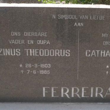 FERREIRA Elzinus Theodorus 1903-1985 &amp; Catharina Susanna 1910-1967