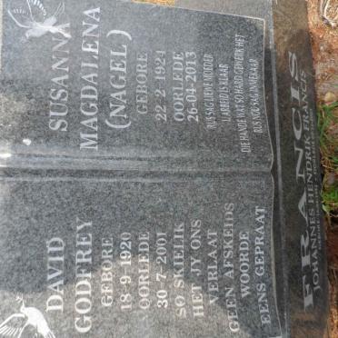 FRANCIS David Godfrey 1920-2001 &amp; Susanna Magdalena NAGEL 1924-2013 :: FRANCIS Johannes Hendrik 1952-2003 