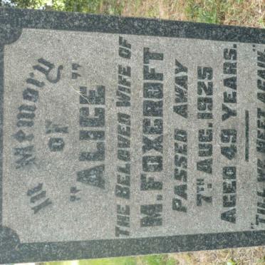 FOXCROFT Alice -1925