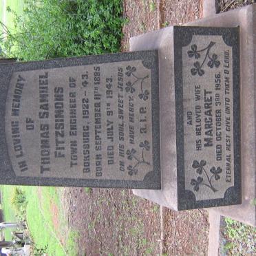 FITZSIMONS Thomas Samuel 1885-1943 &amp; Margaret -1956