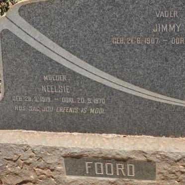 FOORD Jimmy 1907- &amp; Neelsie 1919-1970