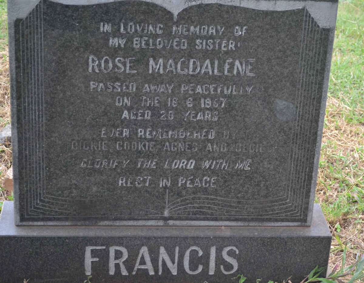 FRANCIS Rose Magdalene -1957