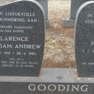 GOODING Clarence William Andrew 1919-1983 &amp; Hendrika 1938-1999