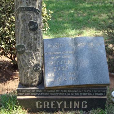 GREYLING Pieter Erns 1905-1964