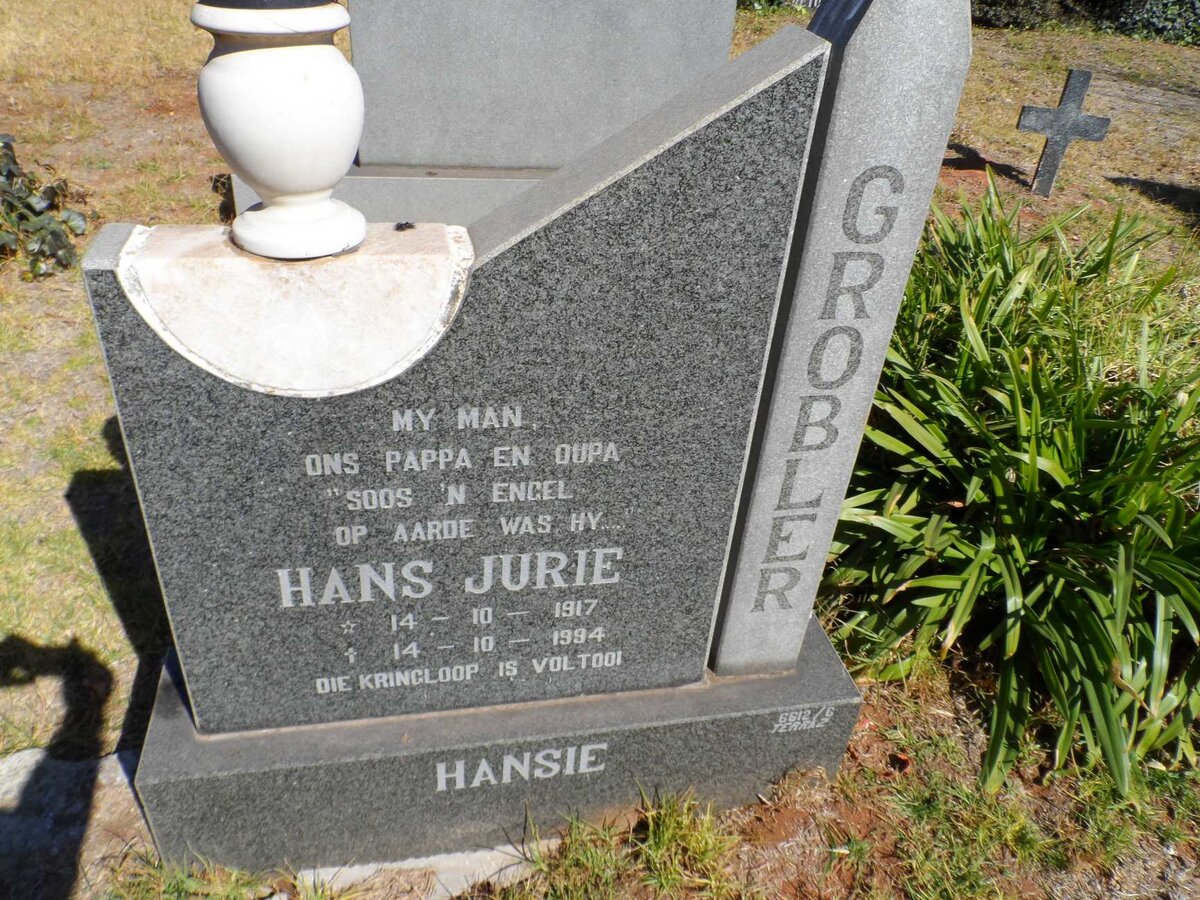 GROBLER Hans Jurie 1917-1994