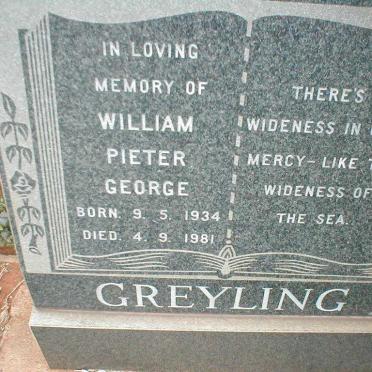 GREYLING William Peter George 1934-1981