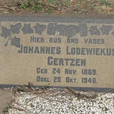 GERTZEN Johannes Lodewiekus 1869-1946