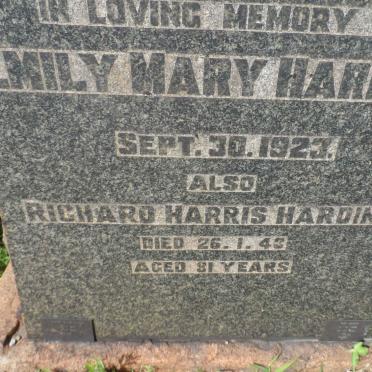 HARDING Richard Harris -1943 &amp; Emily Mary -1923