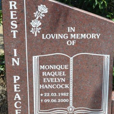 HANCOCK Monique Raquel Evelyn 1982-2000