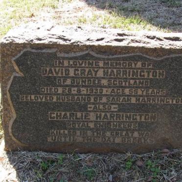 HARRINGTON David Gray -1930 :: HARRINGTON Charlie