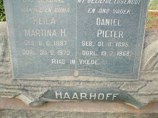 HAARHOFF Daniel Pieter 1895-1959 &amp; Heila Martina H. 1897-1973