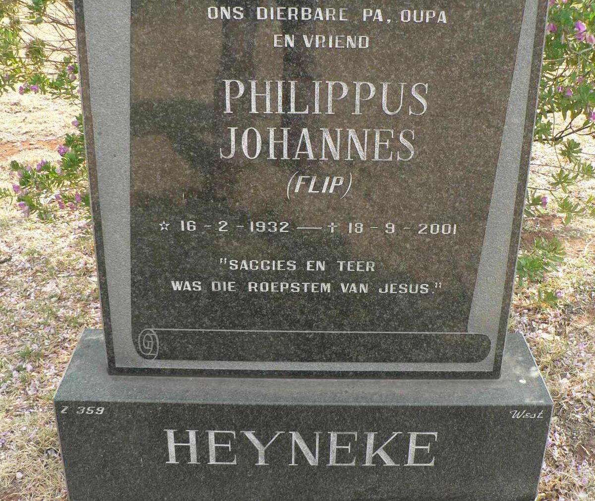 HEYNEKE Philippus Johannes 1932-2001