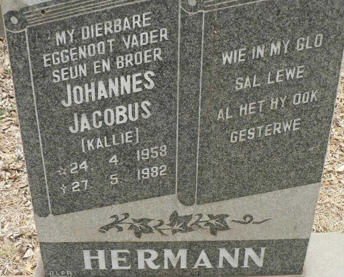 HERMANN Johannes Jacobus 1958-1982