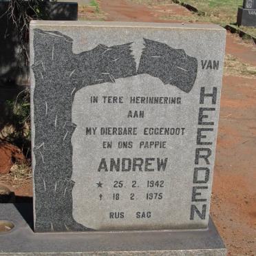 HEERDEN Andrew, van 1942-1975