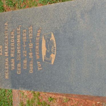 HEERDEN Helena Margeritha, van nee SCHOOMBEE 1893-1935
